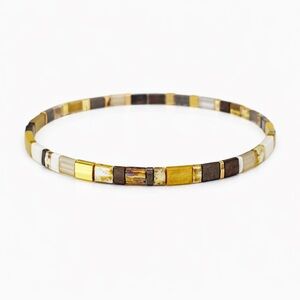 Miyuki Tila Bead Stretch Bracelet